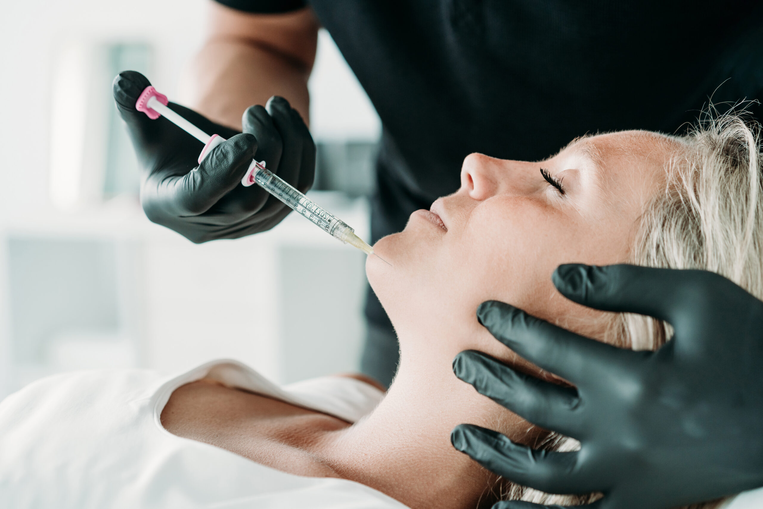 woman getting botox treatment